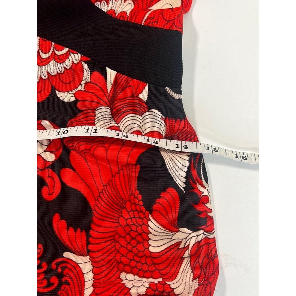1960s Vintage Mod Long Dress Red, Black, and White Sleeveless Midi Dress - Picture 8 of 12